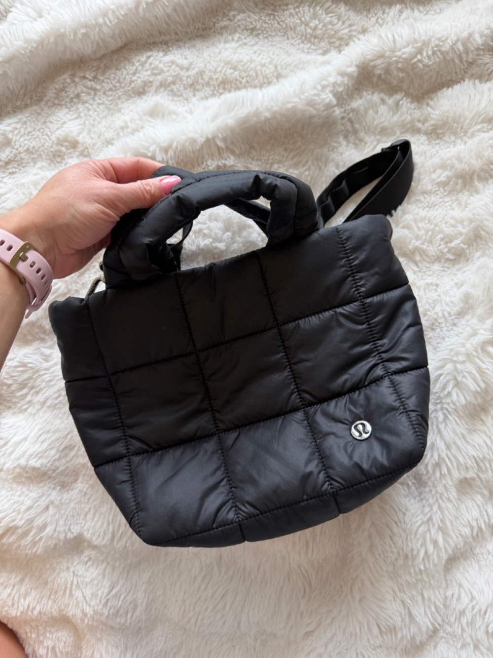 Lululemon Quilted Grid Crossbody Bag 5L Black